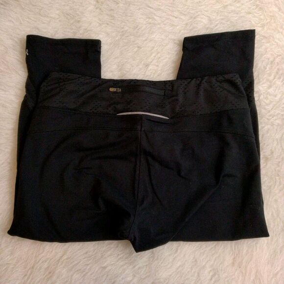 Lot Of 2 Womens Size Large Leggings Athletic Black Gray Pull On Comfort - Picture 4 of 7